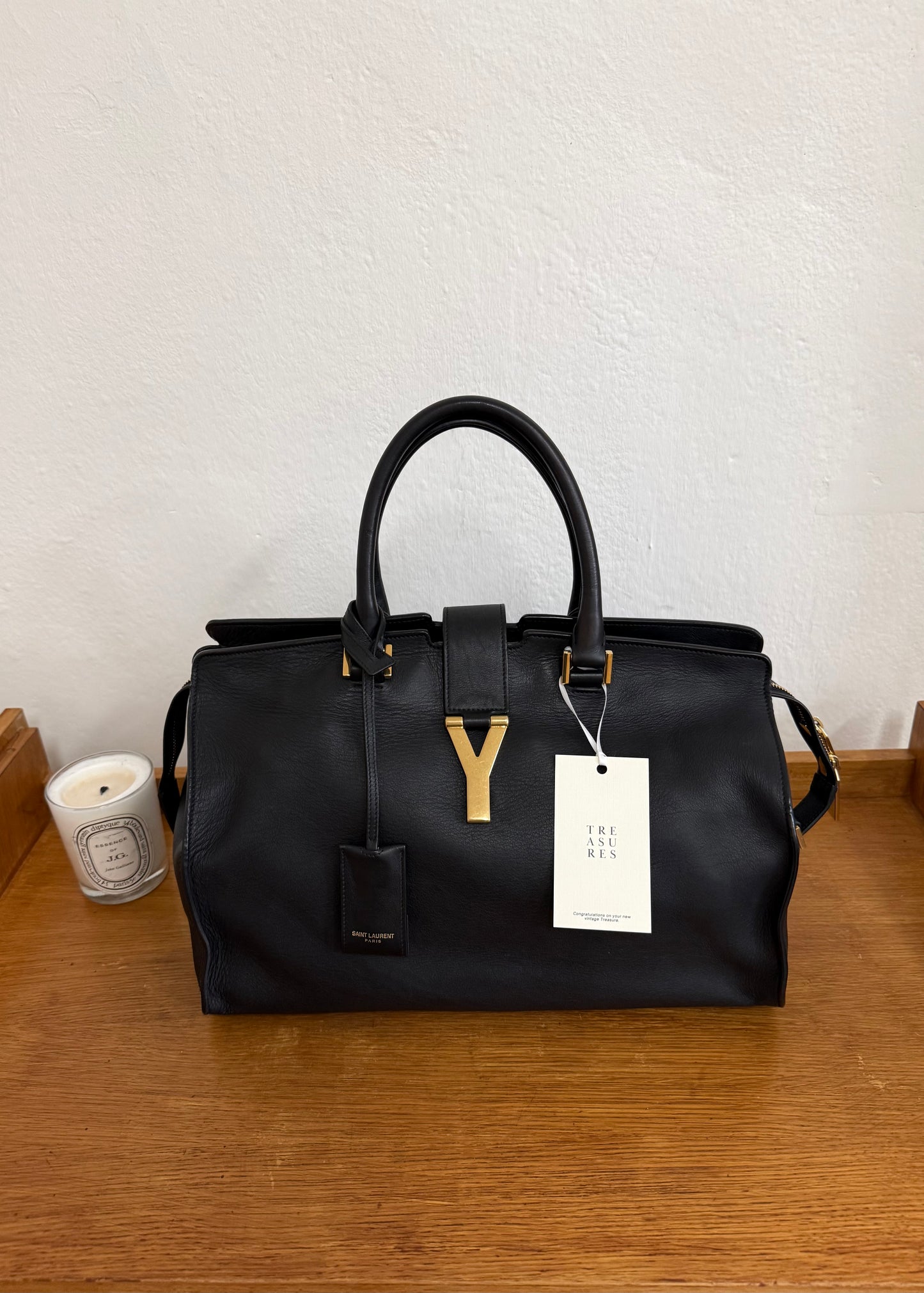 YSL CLASSIC Y CABAS TOTE MEDIUM BLACK