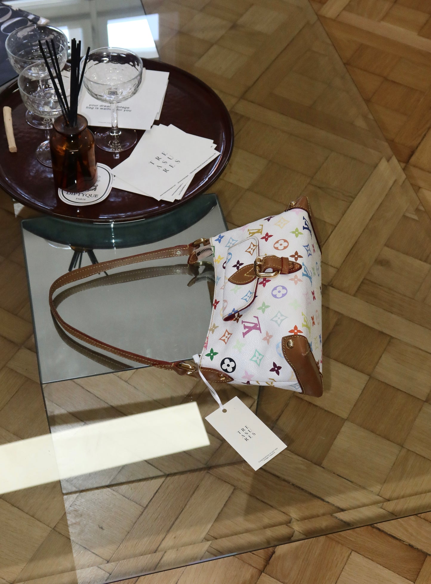 LV X TAKASHI MURAKAMI MULTICOLOR ELIZA HANDBAG