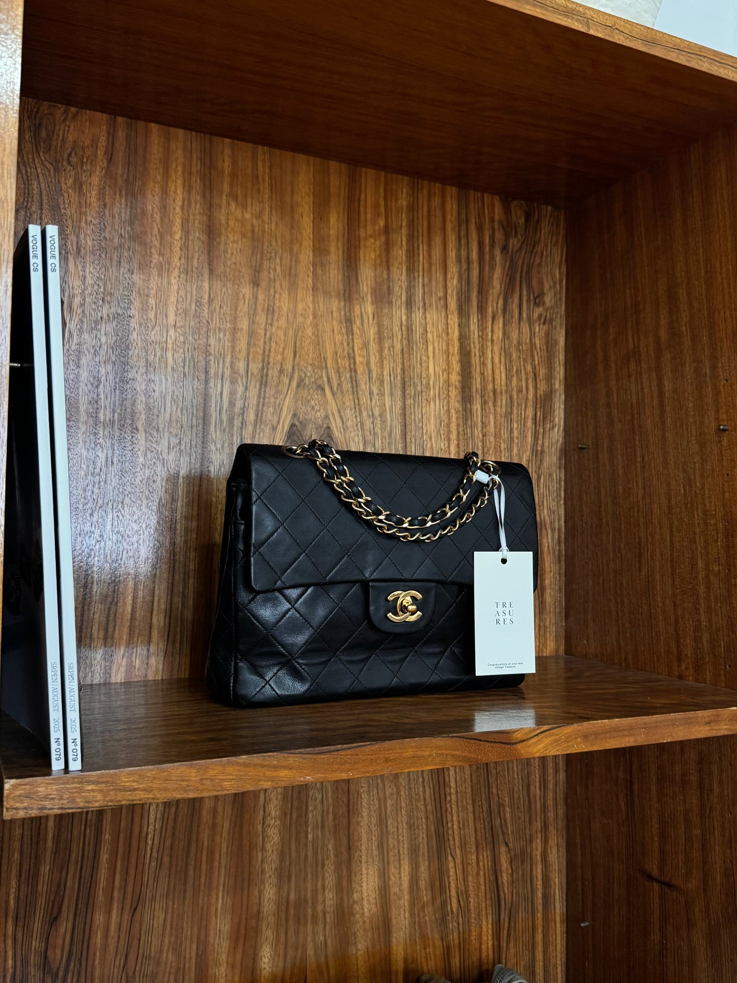 CHANEL DOUBLE FLAP BAG MEDIUM TALL 24K GOLD