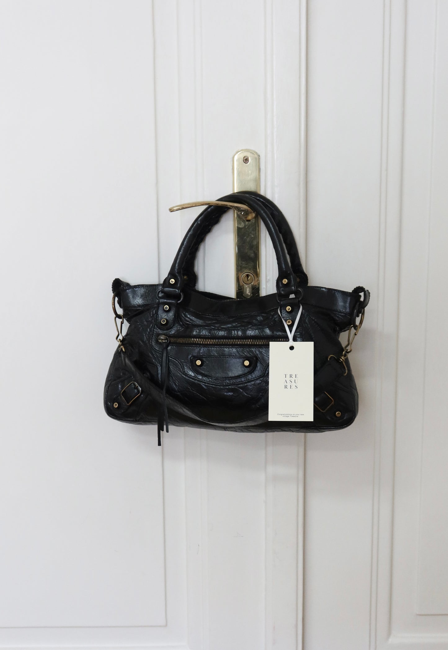 BALENCIAGA FIRST “SMALL CITY” BAG BLACK