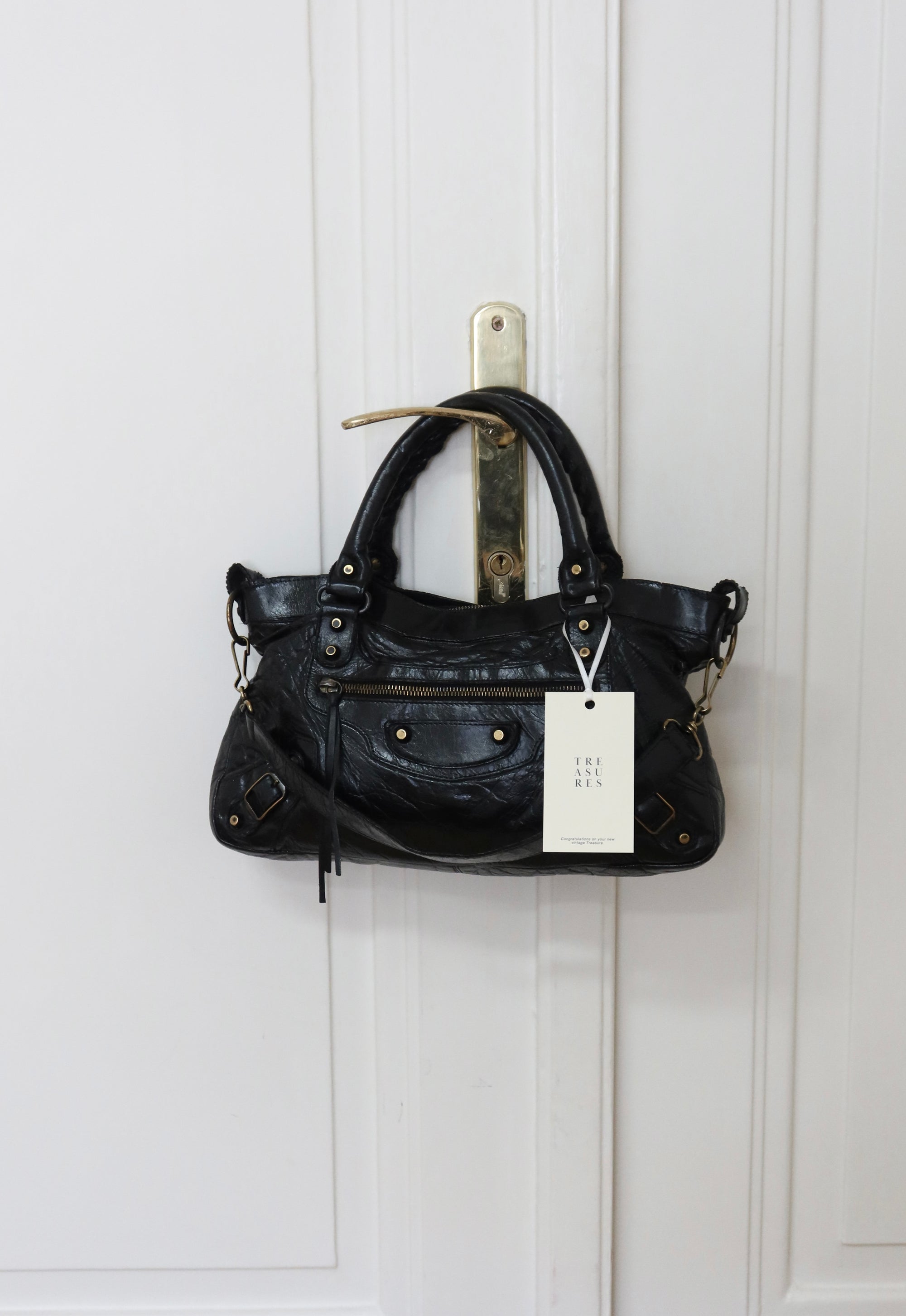 BALENCIAGA FIRST “SMALL CITY” BAG BLACK