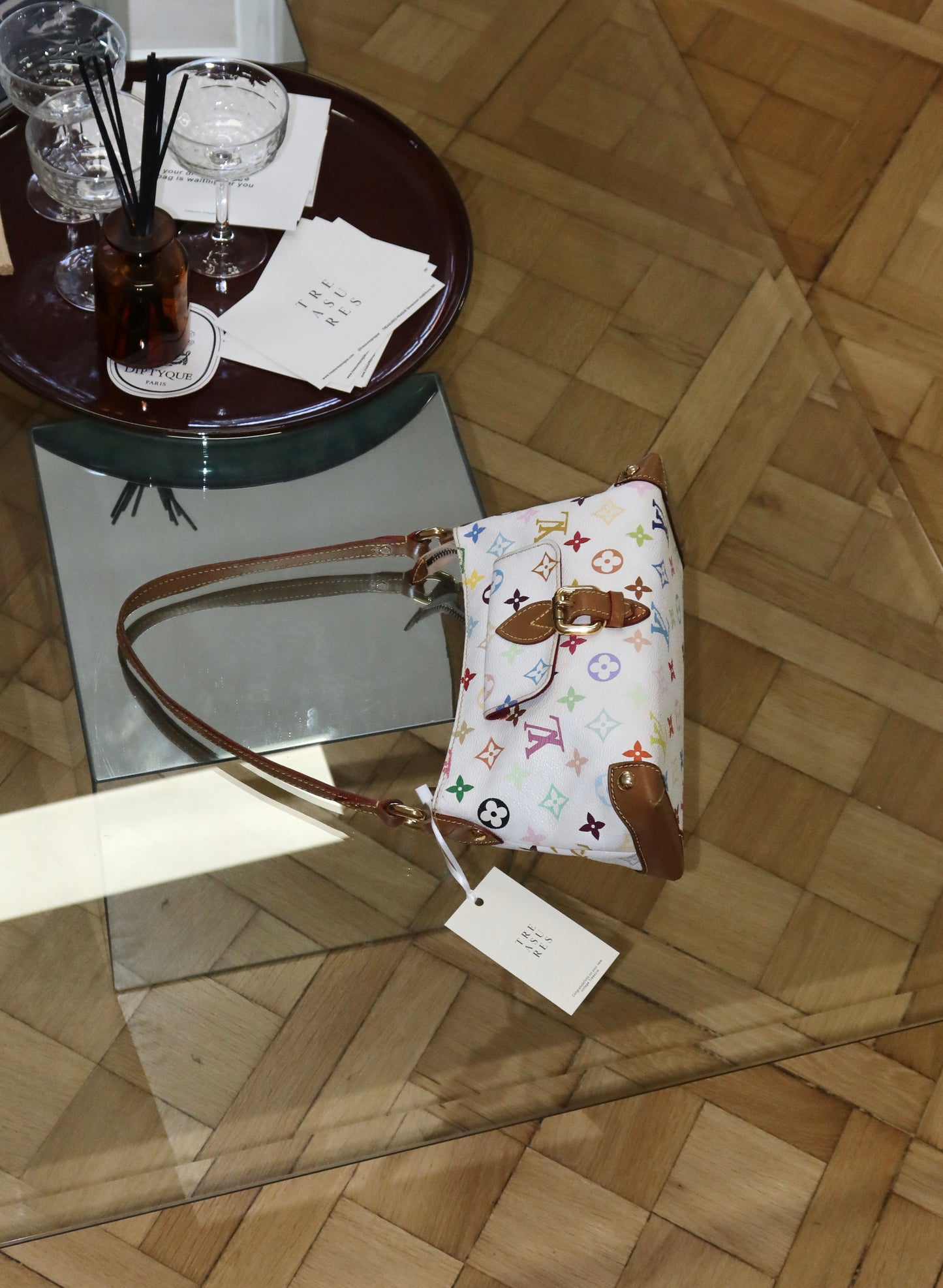 LV X TAKASHI MURAKAMI MULTICOLOR ELIZA HANDBAG