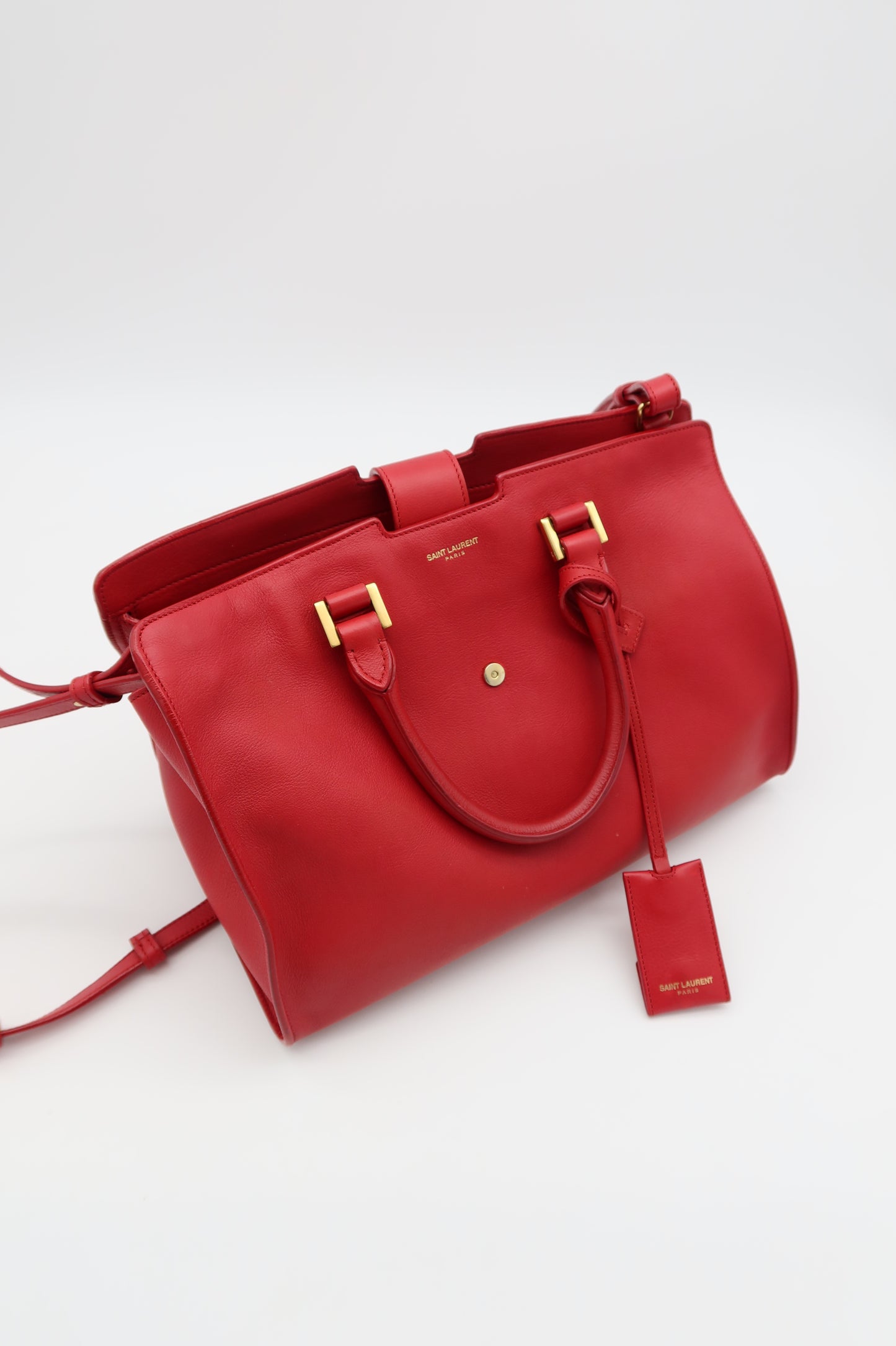 SAINT LAURENT CABAS CHYC RED