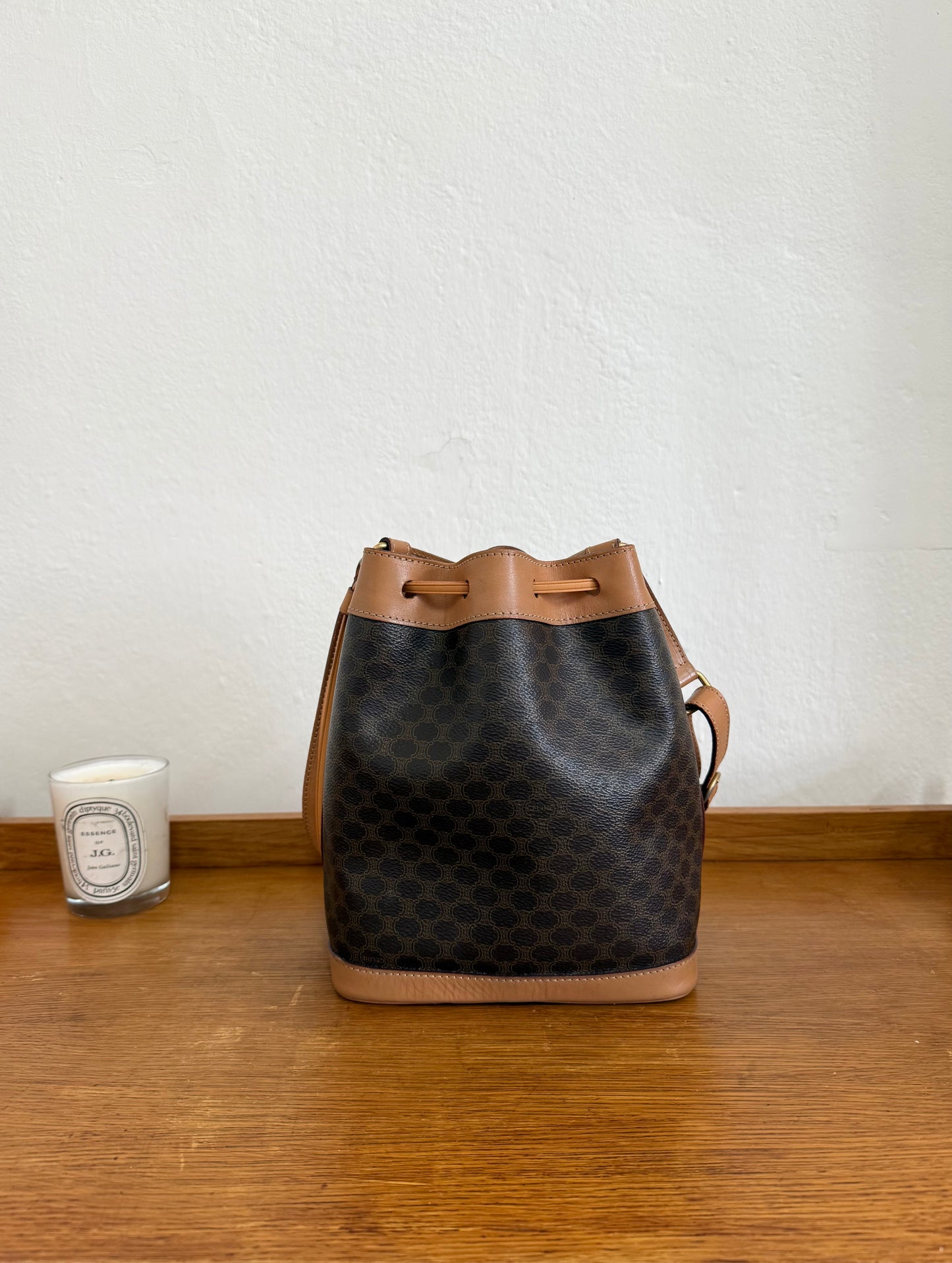 CELINE MACADAM BUCKET BAG & POUCH