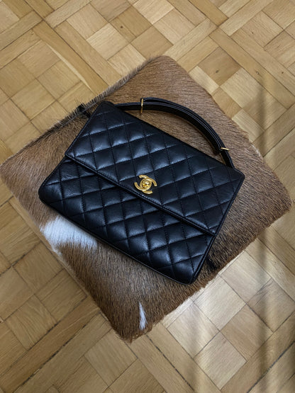 CHANEL TOP HANDLE FLAP TWIST LOCK POCHETTE