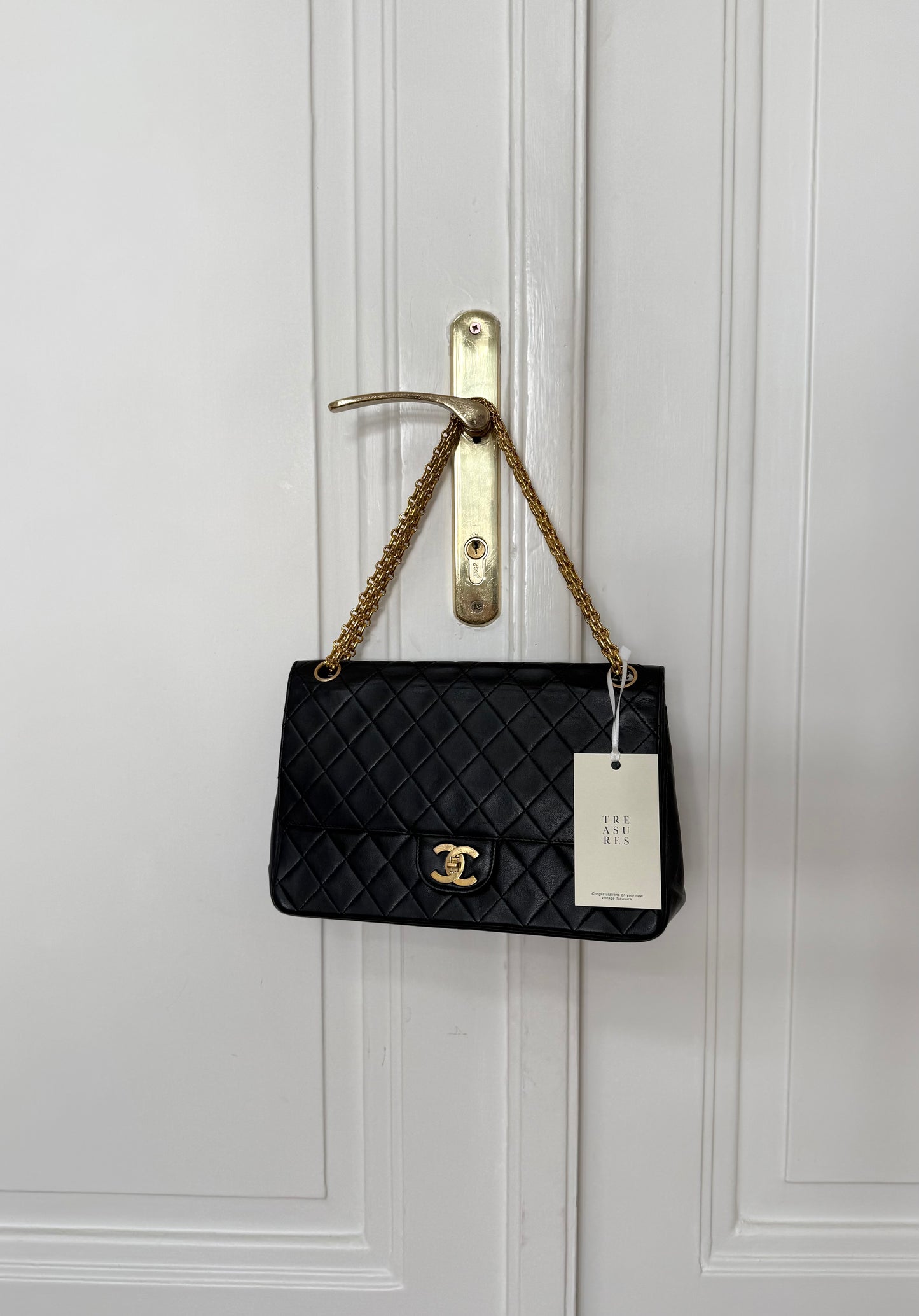CHANEL CLASSIC DOUBLE FLAP BAG MEDIUM 24K GOLD
