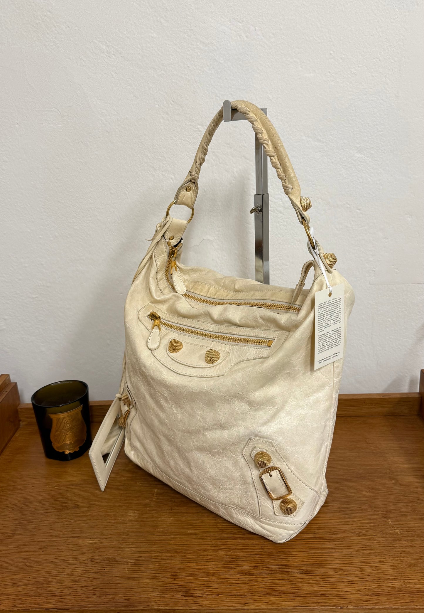 BALENCIAGA DAY “HOBO CITY” BAG BUTTER YELLOW