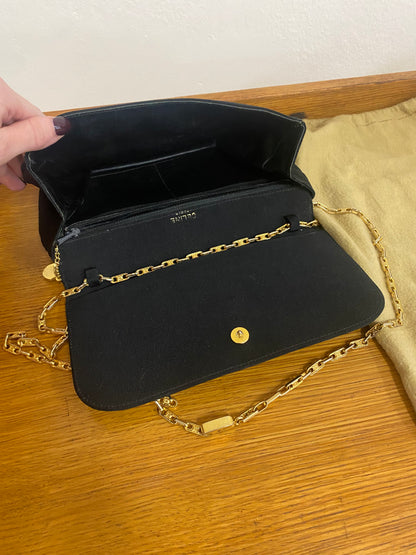 CELINE TRIOMPHE JERSEY CLUTCH BLACK