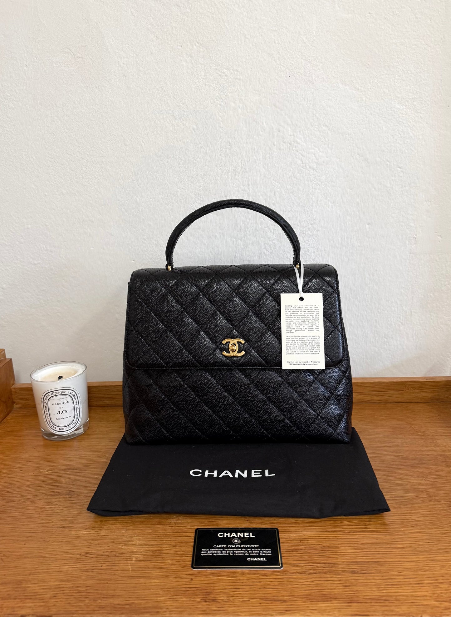 CHANEL MATELASSE CAVIAR KELLY BLACK 24K GOLD HW