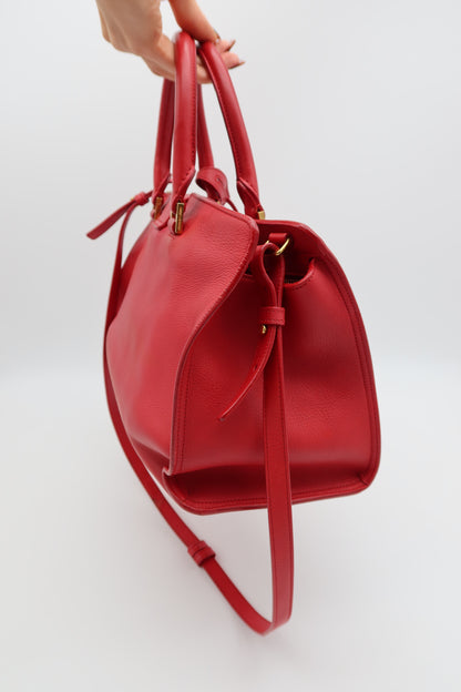 SAINT LAURENT CABAS CHYC RED