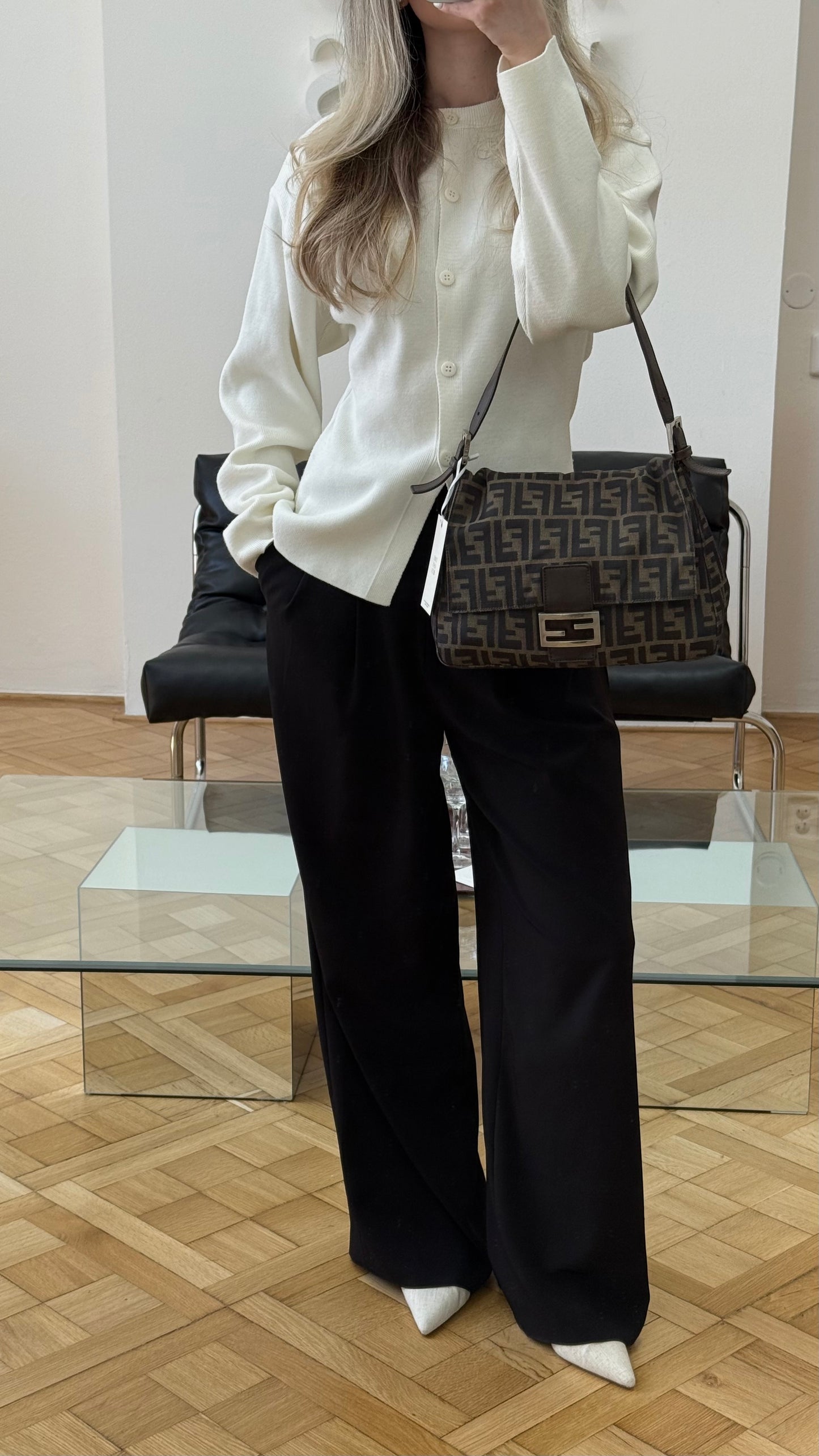 FENDI ZUCCA MAMMA BAGUETTE BAG
