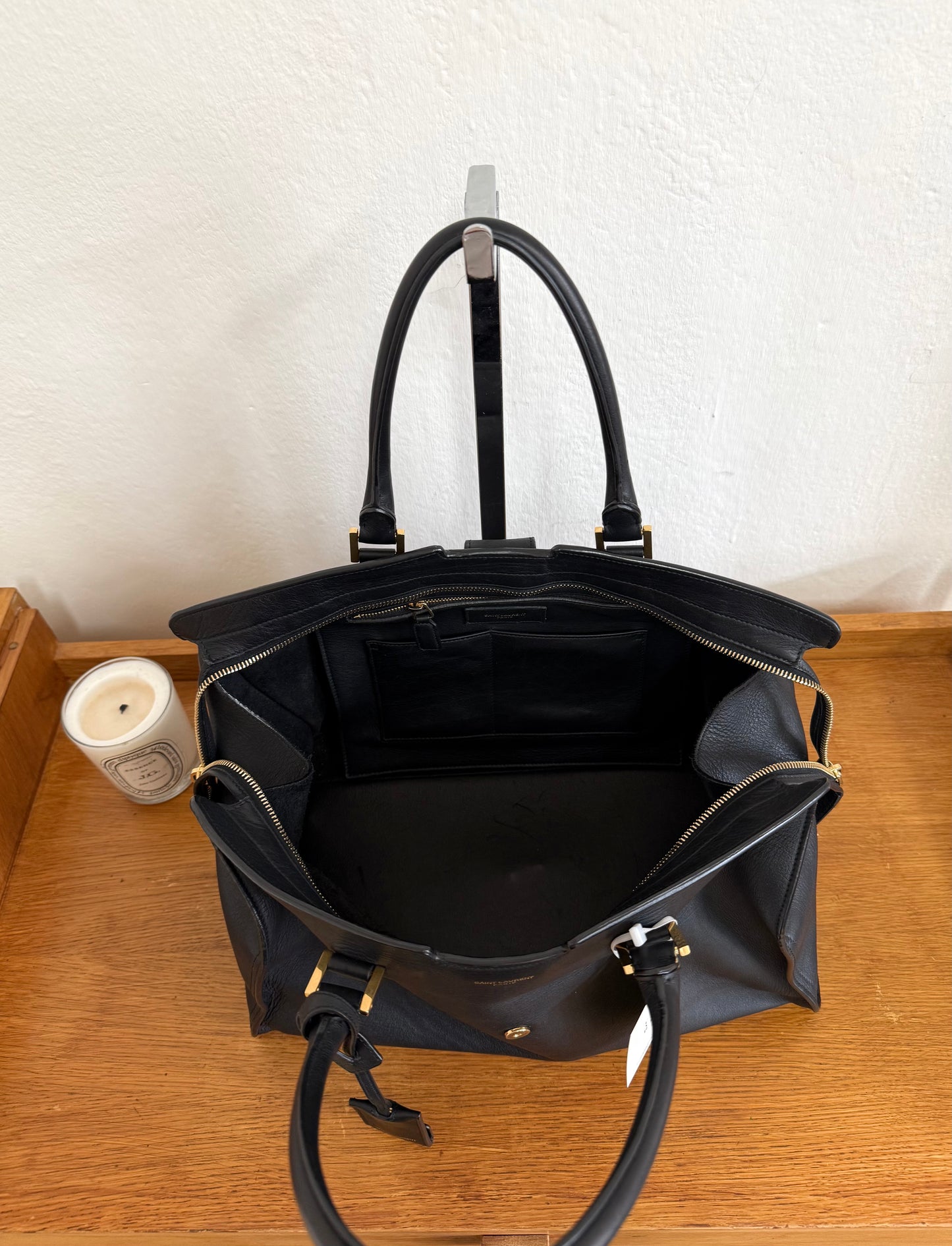 YSL CLASSIC Y CABAS TOTE MEDIUM BLACK
