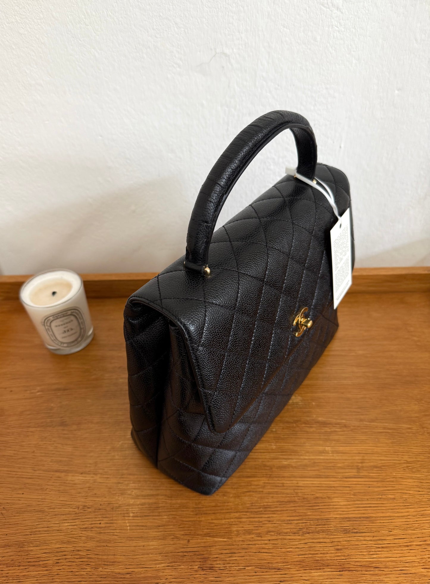 CHANEL MATELASSE CAVIAR KELLY BLACK 24K GOLD HW