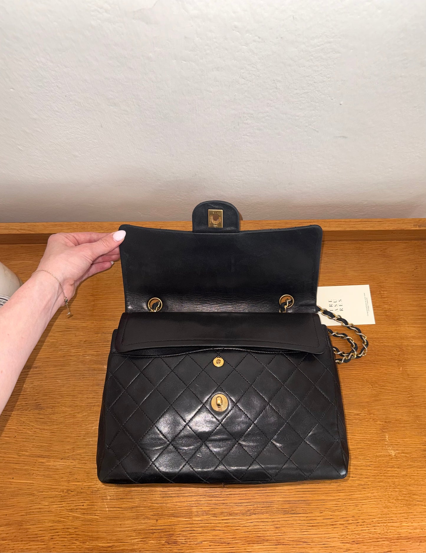 CHANEL DOUBLE FLAP BAG MEDIUM TALL 24K GOLD