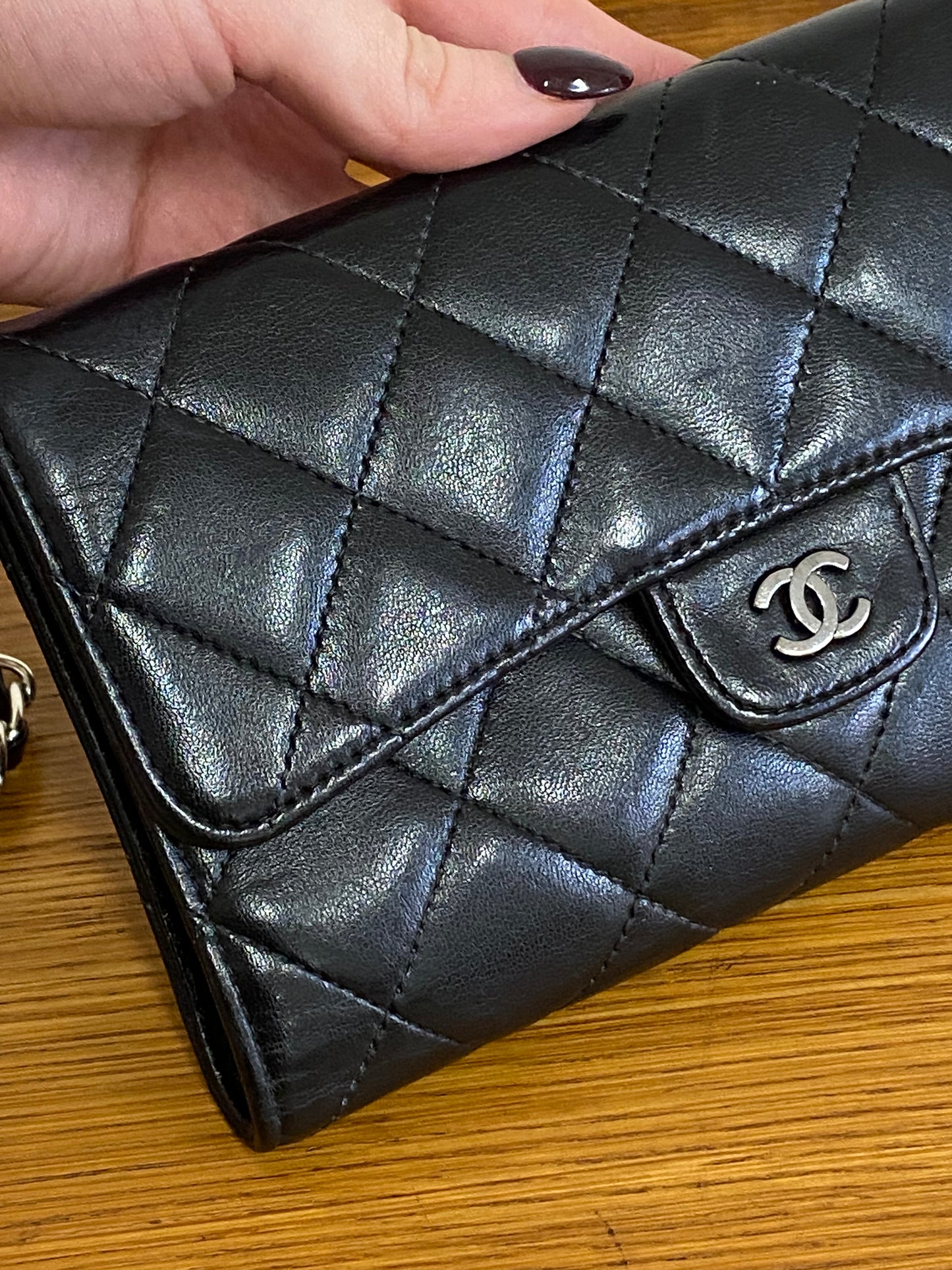 CHANEL CLASSIC WALLET BLACK SERIES 10