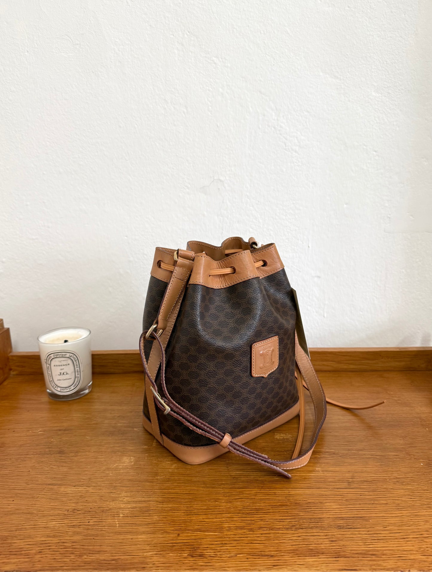 CELINE MACADAM BUCKET BAG & POUCH