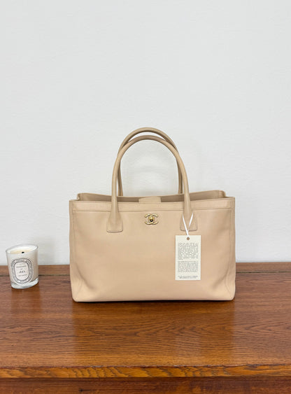 CHANEL EXECUTIVE TOTE BEIGE GOLD HW