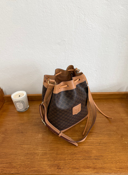 CELINE MACADAM BUCKET BAG & POUCH