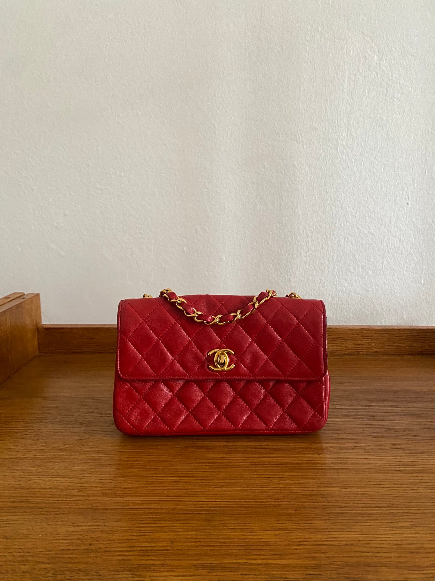 CHANEL MINI FLAP RED