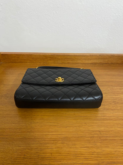 CHANEL TOP HANDLE FLAP TWIST LOCK POCHETTE