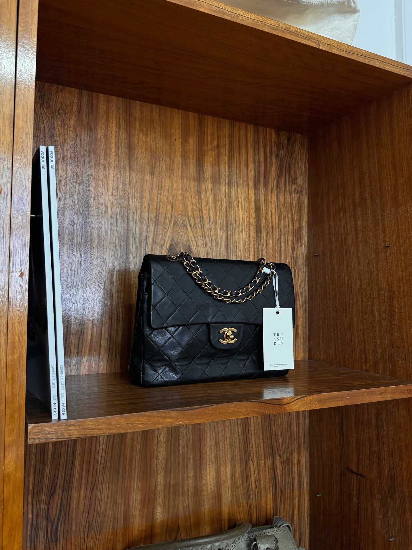 CHANEL DOUBLE FLAP BAG MEDIUM TALL 24K GOLD