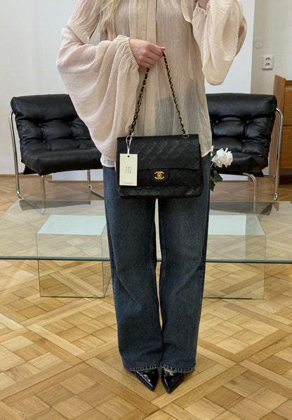 CHANEL DOUBLE FLAP BAG MEDIUM TALL 24K GOLD