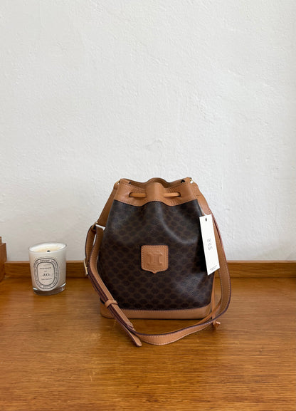CELINE MACADAM BUCKET BAG & POUCH