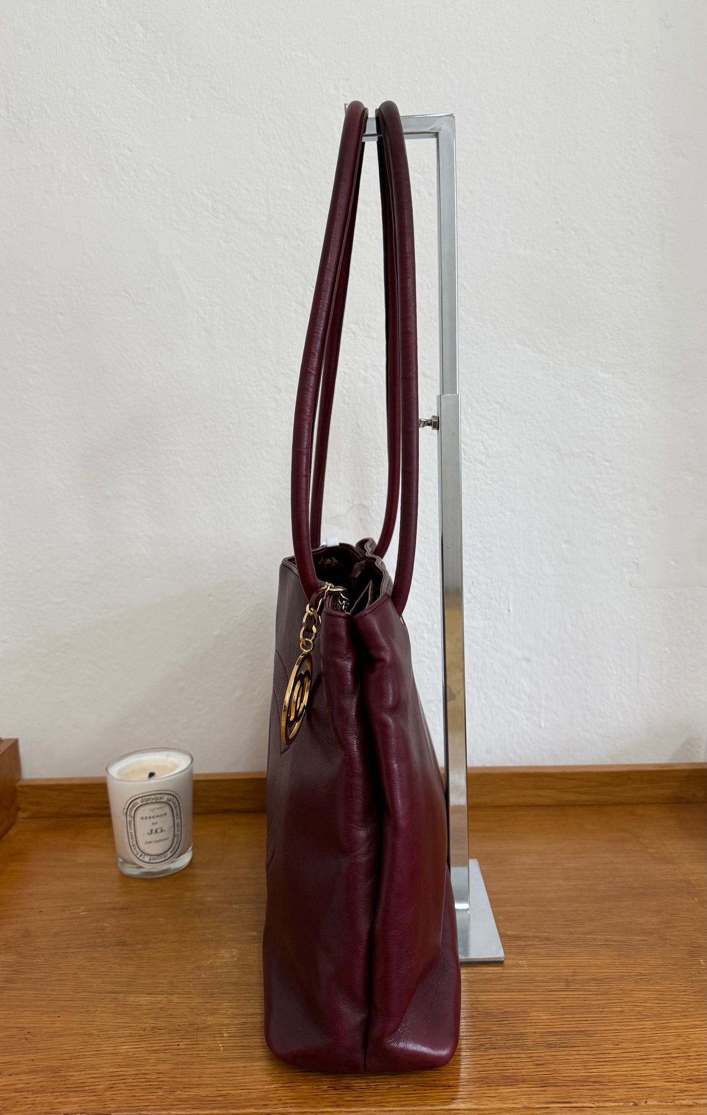 CHANEL BURGUNDY TOTE BAG