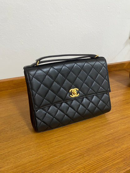 CHANEL TOP HANDLE FLAP TWIST LOCK POCHETTE