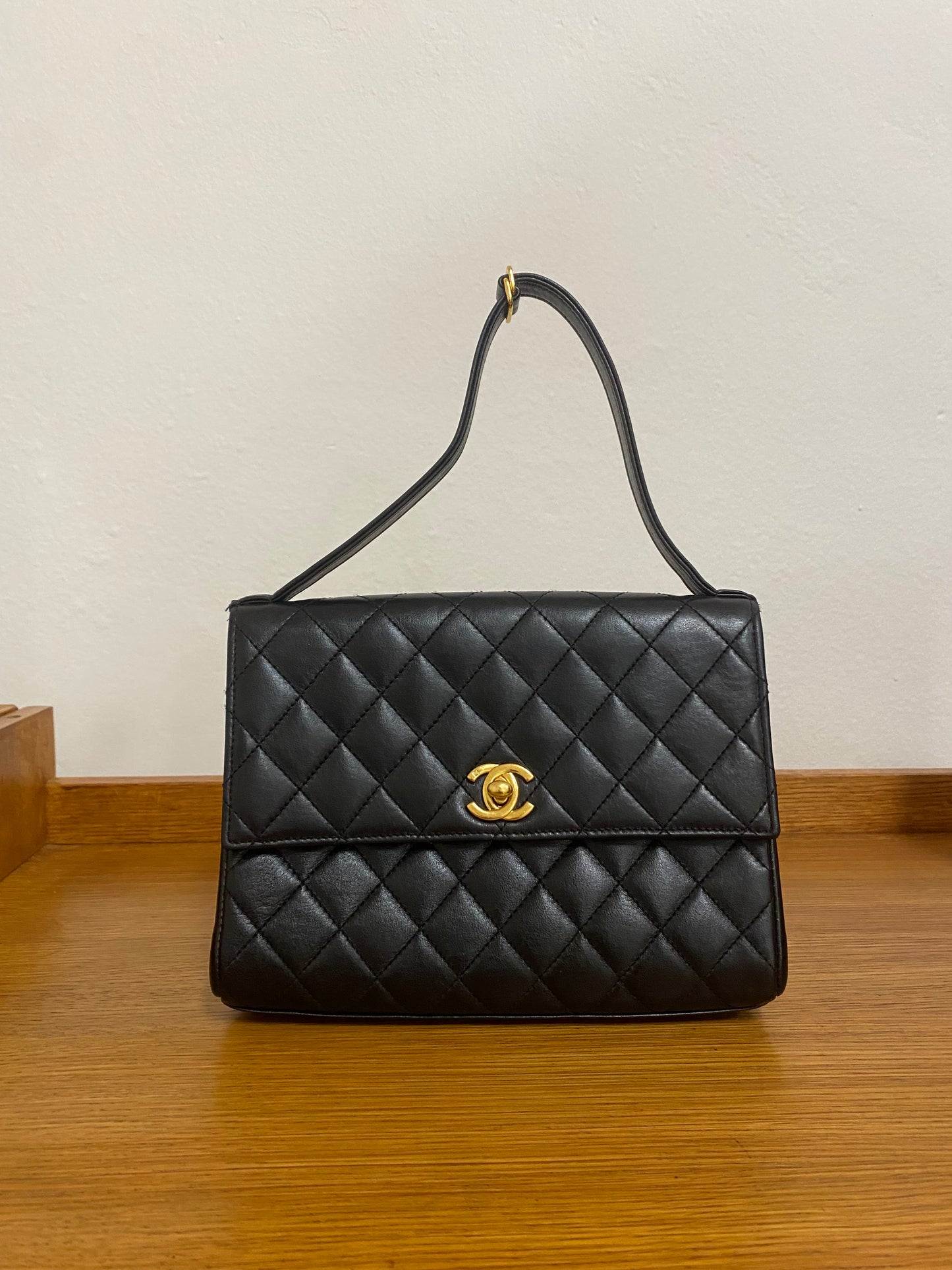 CHANEL TOP HANDLE FLAP TWIST LOCK POCHETTE