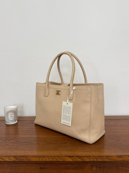 CHANEL EXECUTIVE TOTE BEIGE GOLD HW