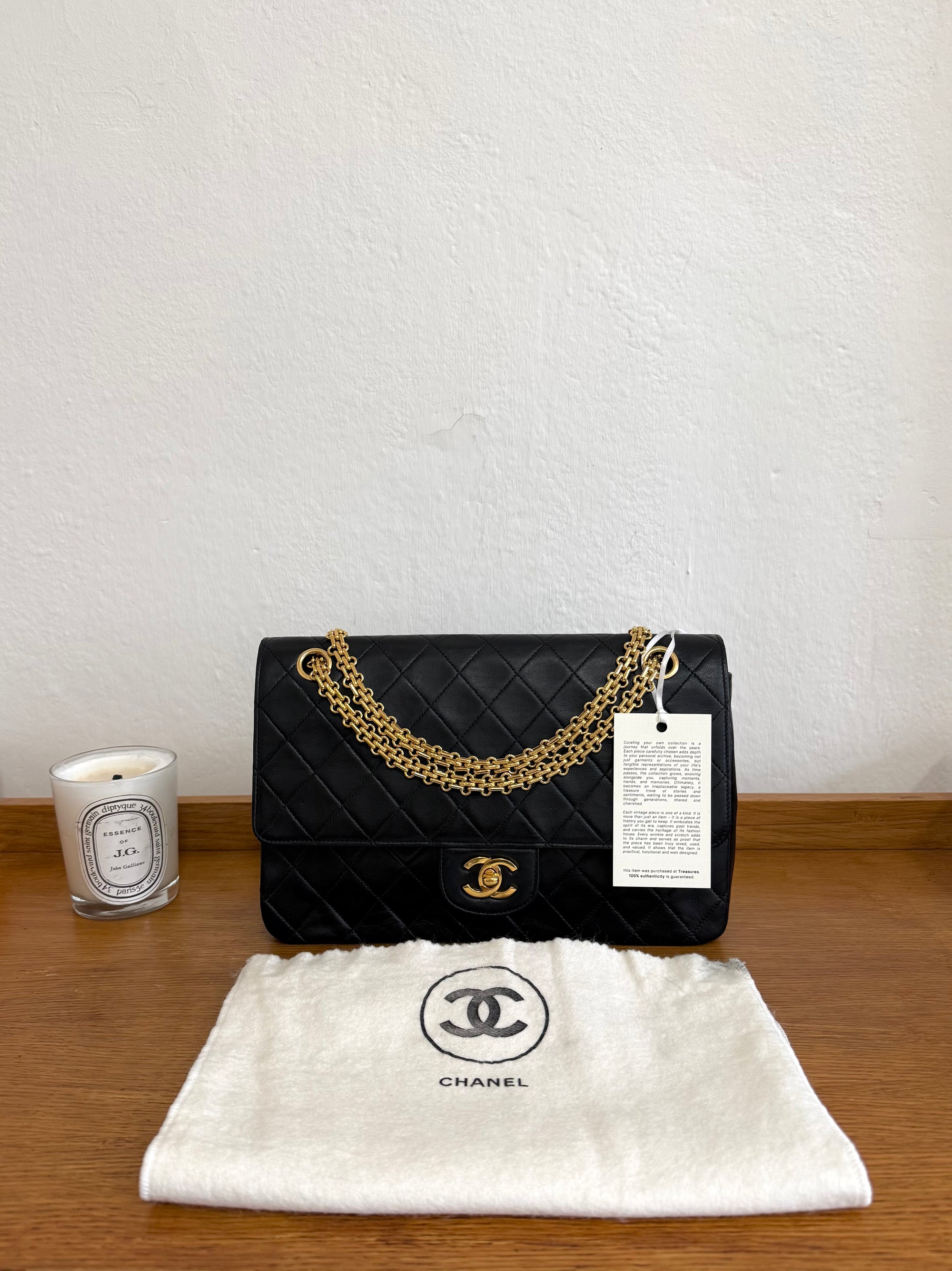 CHANEL CLASSIC DOUBLE FLAP BAG MEDIUM 24K GOLD
