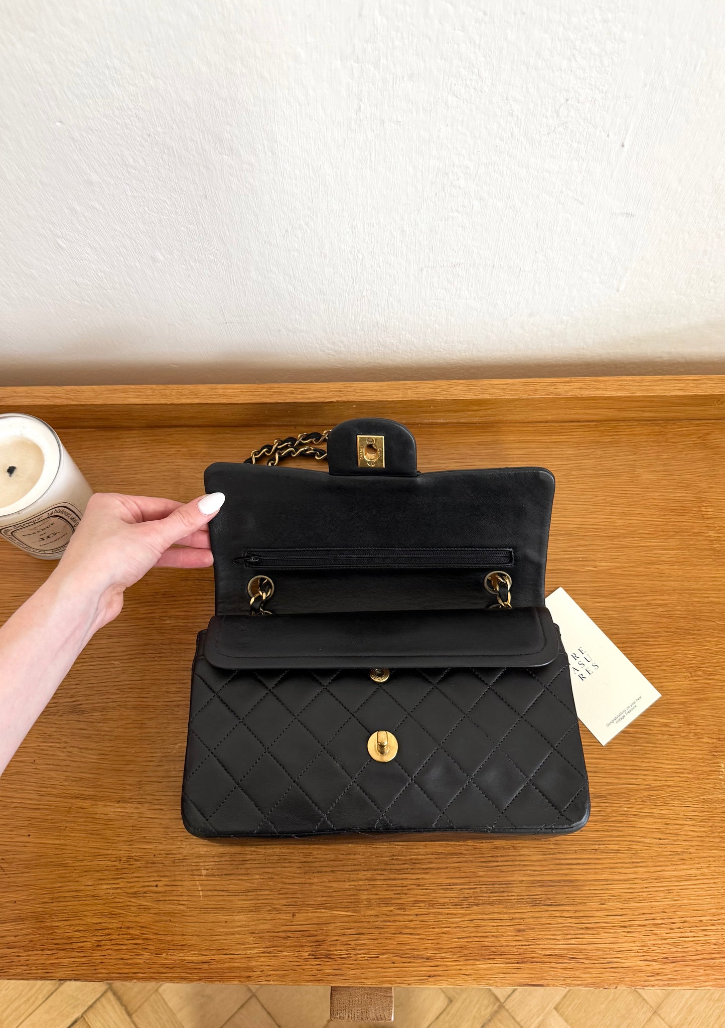 CHANEL CLASSIC DOUBLE FLAP BAG SMALL 24K GOLD