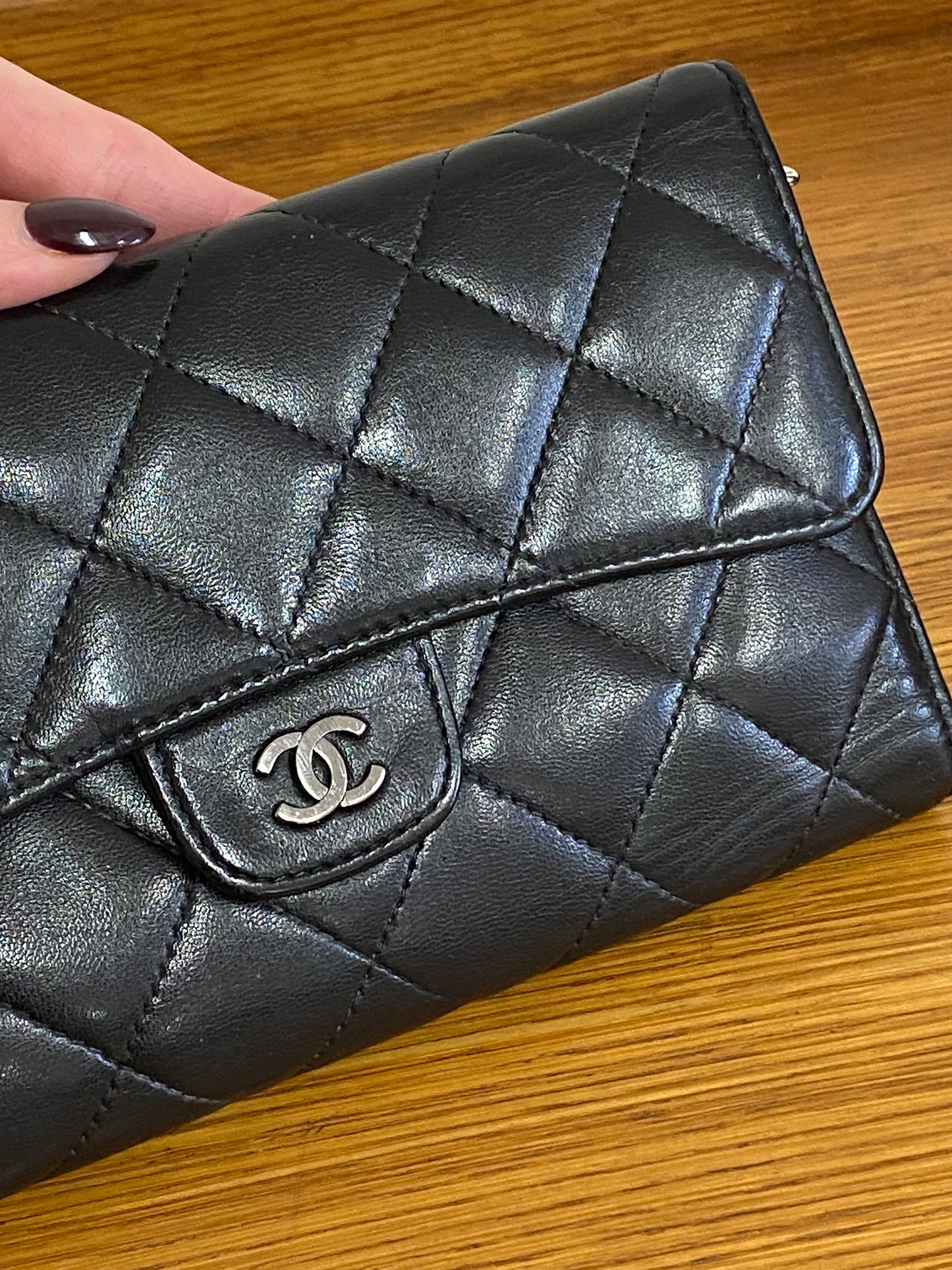 CHANEL CLASSIC WALLET BLACK SERIES 10