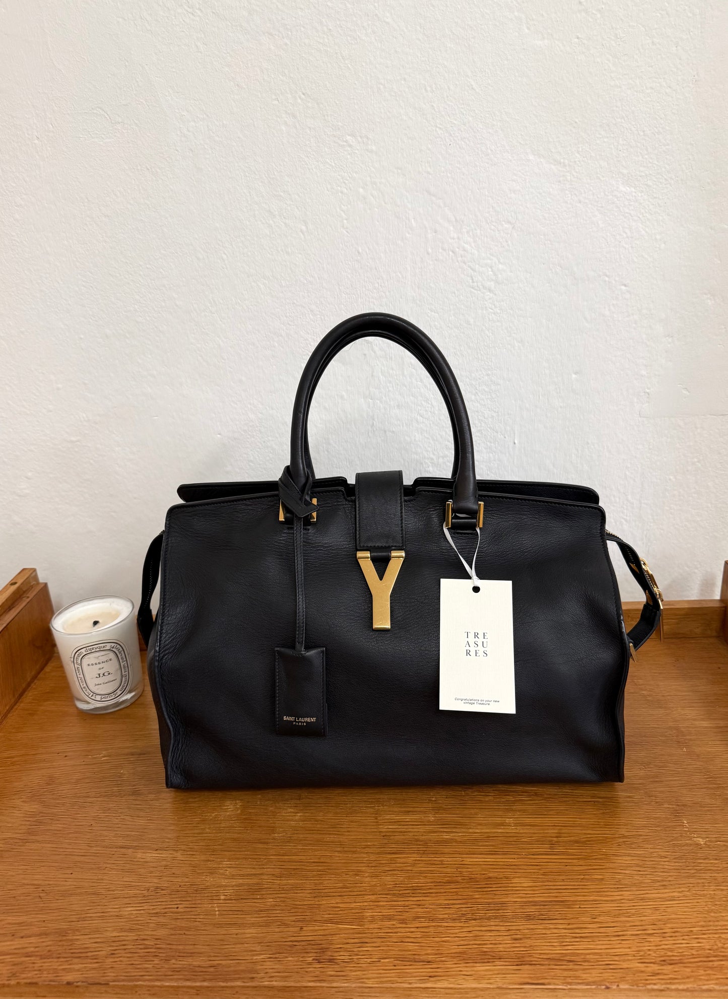 YSL CLASSIC Y CABAS TOTE MEDIUM BLACK