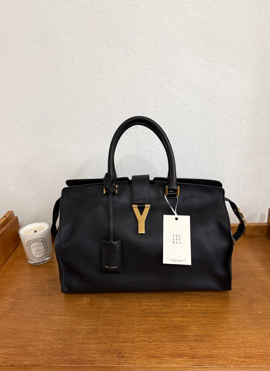 YSL CLASSIC Y CABAS TOTE MEDIUM BLACK