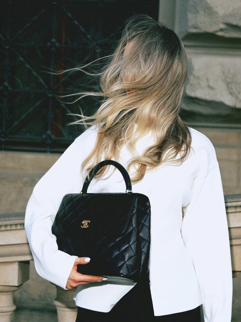 CHANEL MATELASSE CAVIAR KELLY BLACK 24K GOLD HW