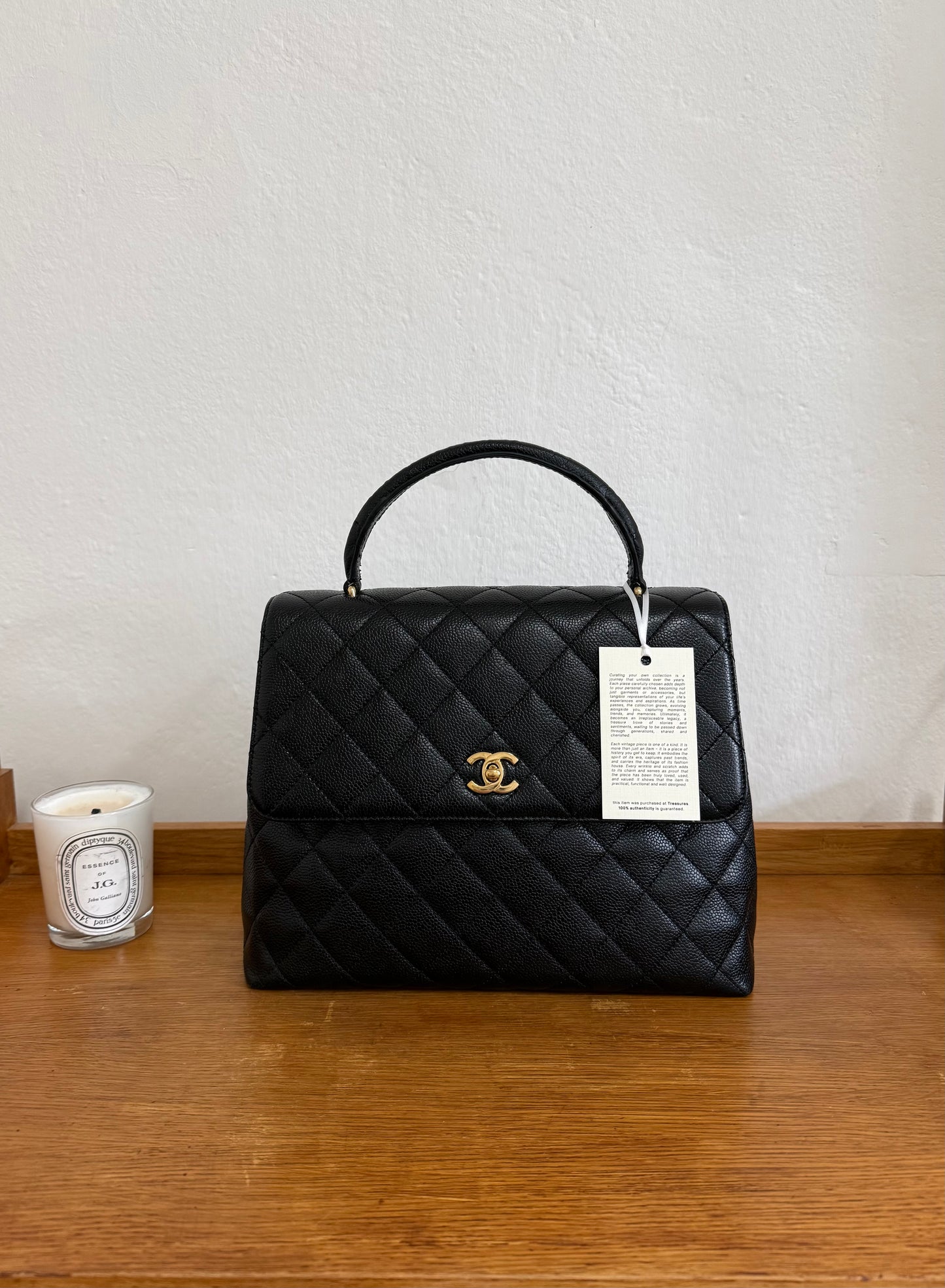 CHANEL MATELASSE CAVIAR KELLY BLACK 24K GOLD HW