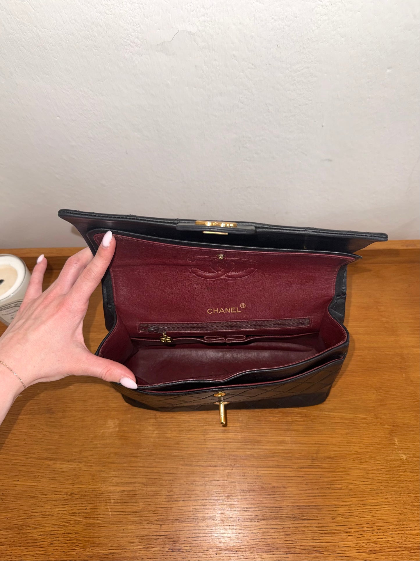 CHANEL DOUBLE FLAP BAG MEDIUM TALL 24K GOLD