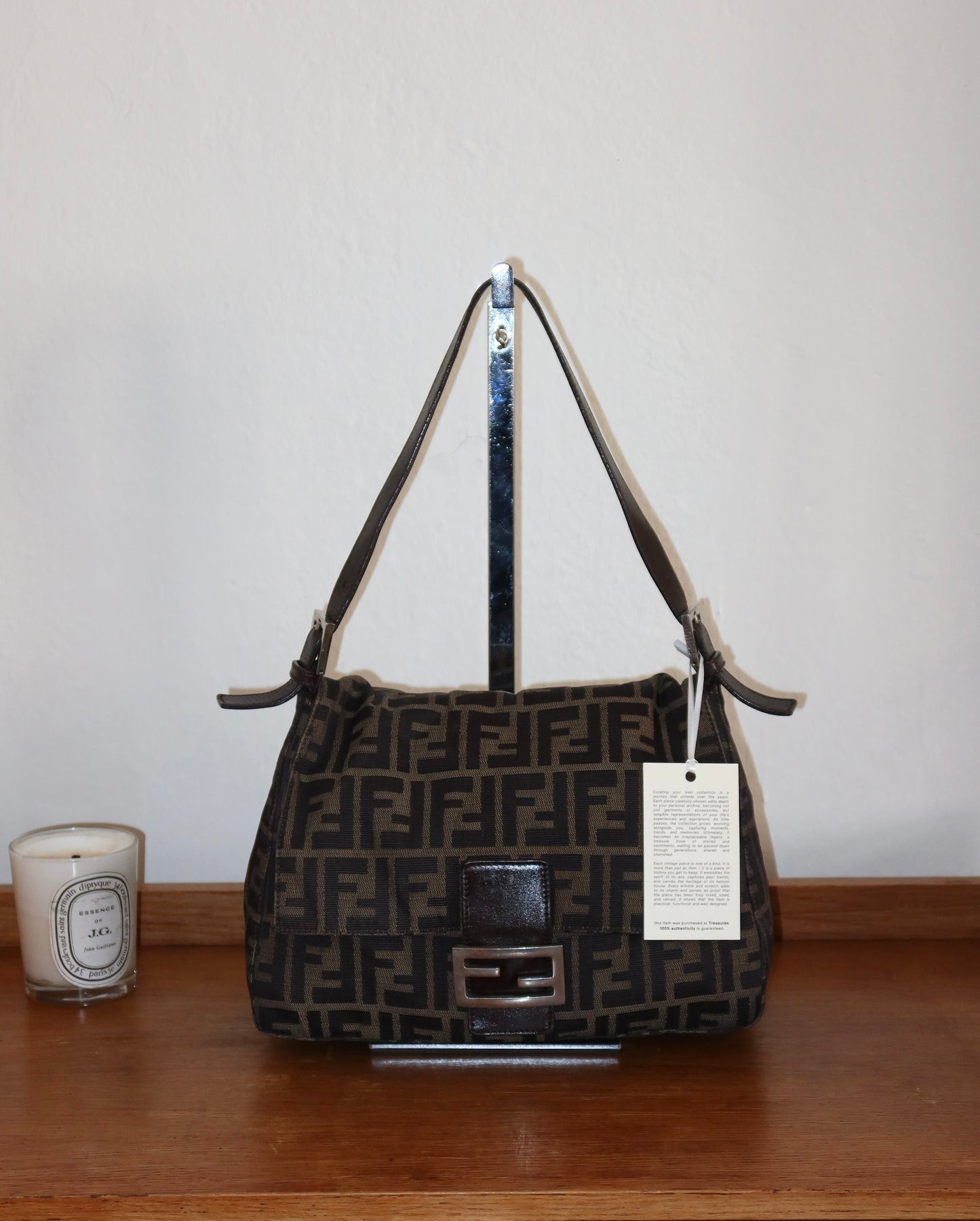 FENDI ZUCCA MAMMA BAGUETTE BAG