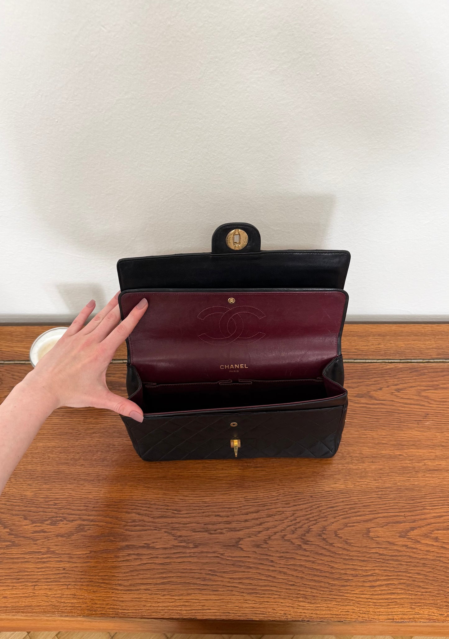 CHANEL CLASSIC DOUBLE FLAP BAG MEDIUM 24K GOLD