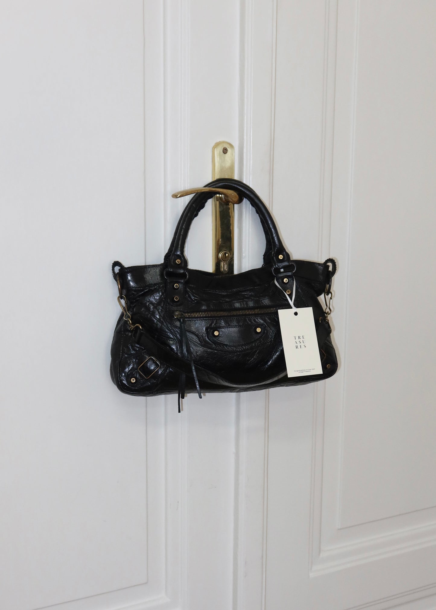 BALENCIAGA FIRST “SMALL CITY” BAG BLACK