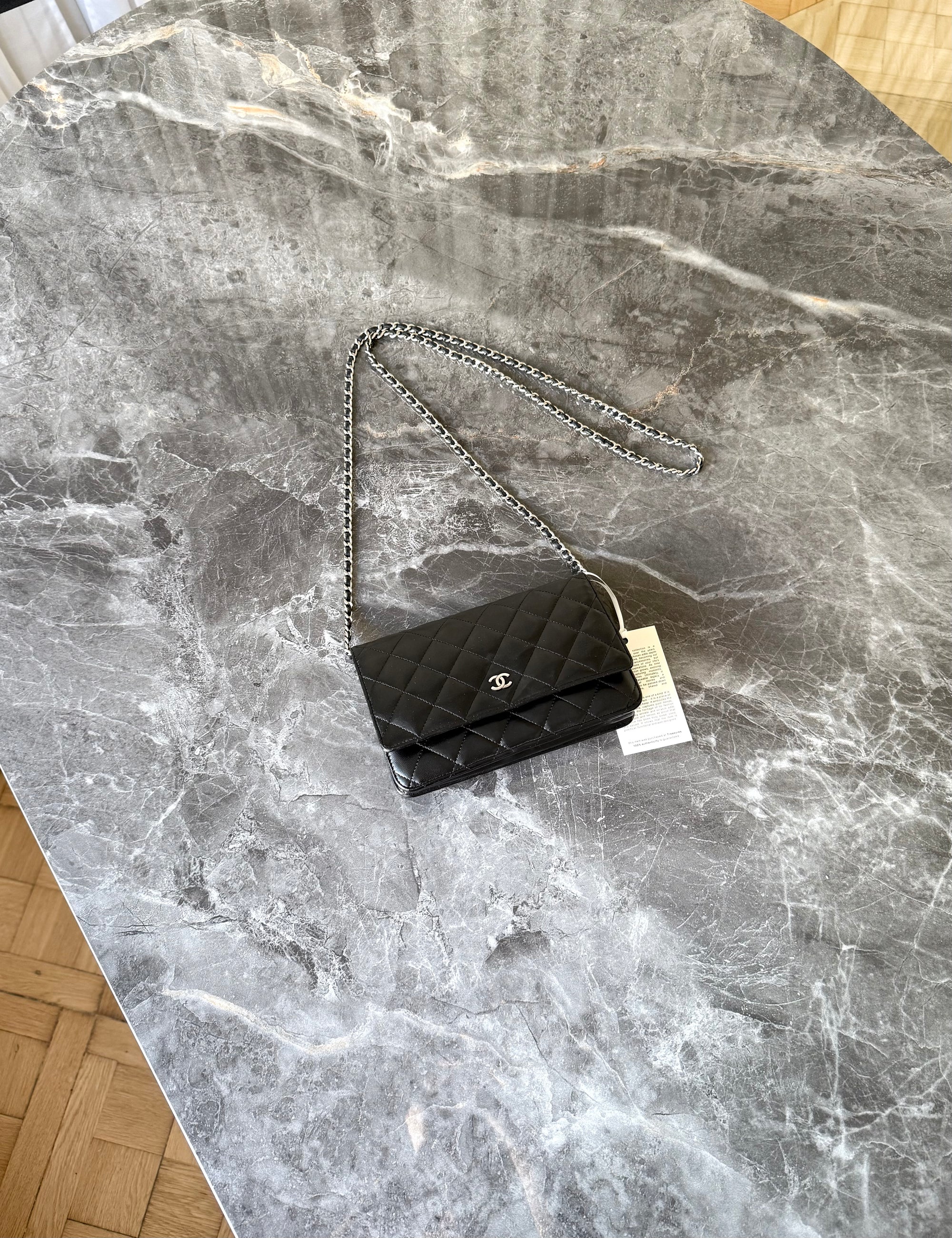 CHANEL WOC BLACK LAMBSKIN
