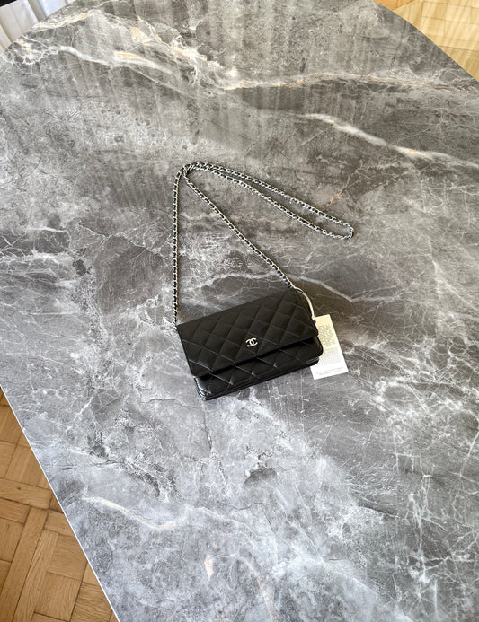 CHANEL WOC BLACK LAMBSKIN
