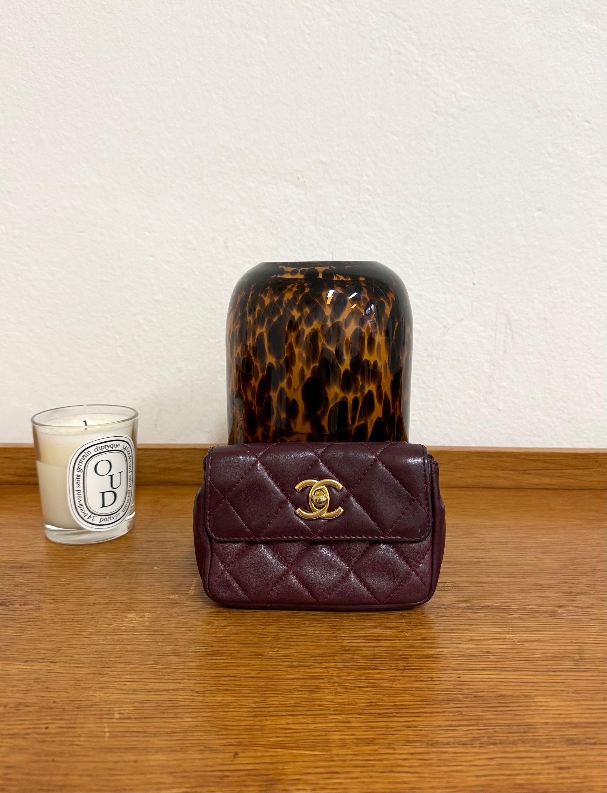 CHANEL BURGUNDY BELT BAG