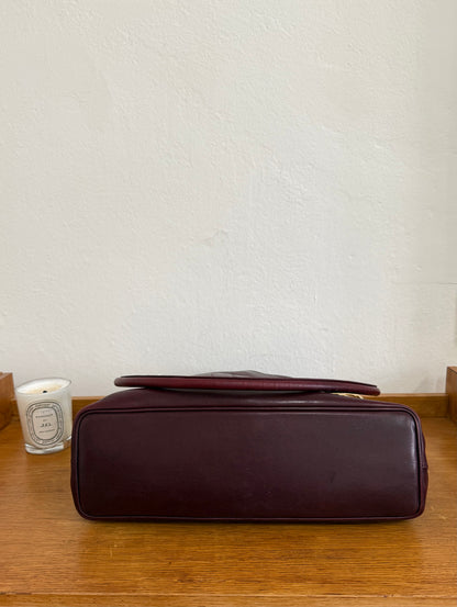 CHANEL BURGUNDY TOTE BAG