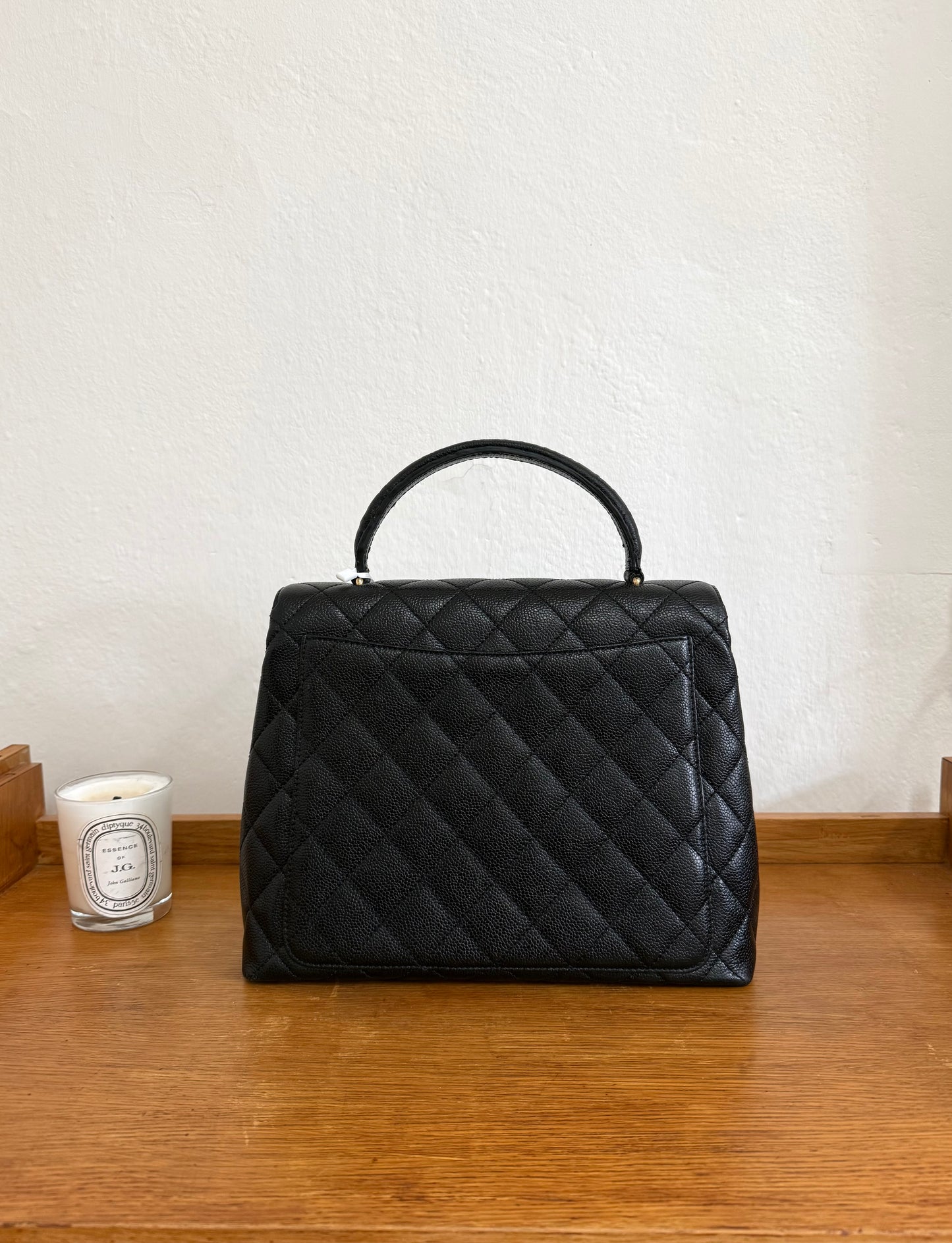 CHANEL MATELASSE CAVIAR KELLY BLACK 24K GOLD HW