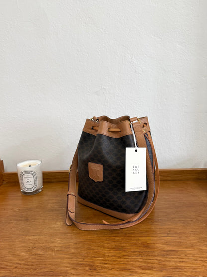 CELINE MACADAM BUCKET BAG & POUCH