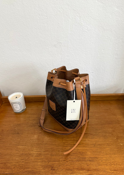 CELINE MACADAM BUCKET BAG & POUCH
