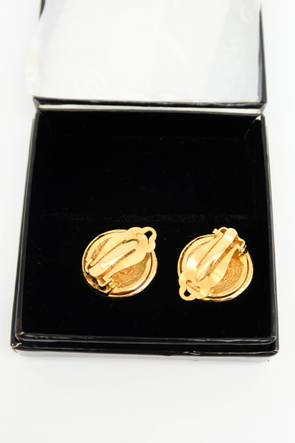 CHANEL EARRINGS GOLD TONE